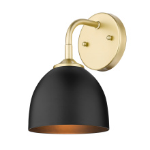 Golden 6956-1W OG-BLK - Yep by Golden Lighting Zoey 1-light Wall Sconce in Olympic Gold and Matte Black shade